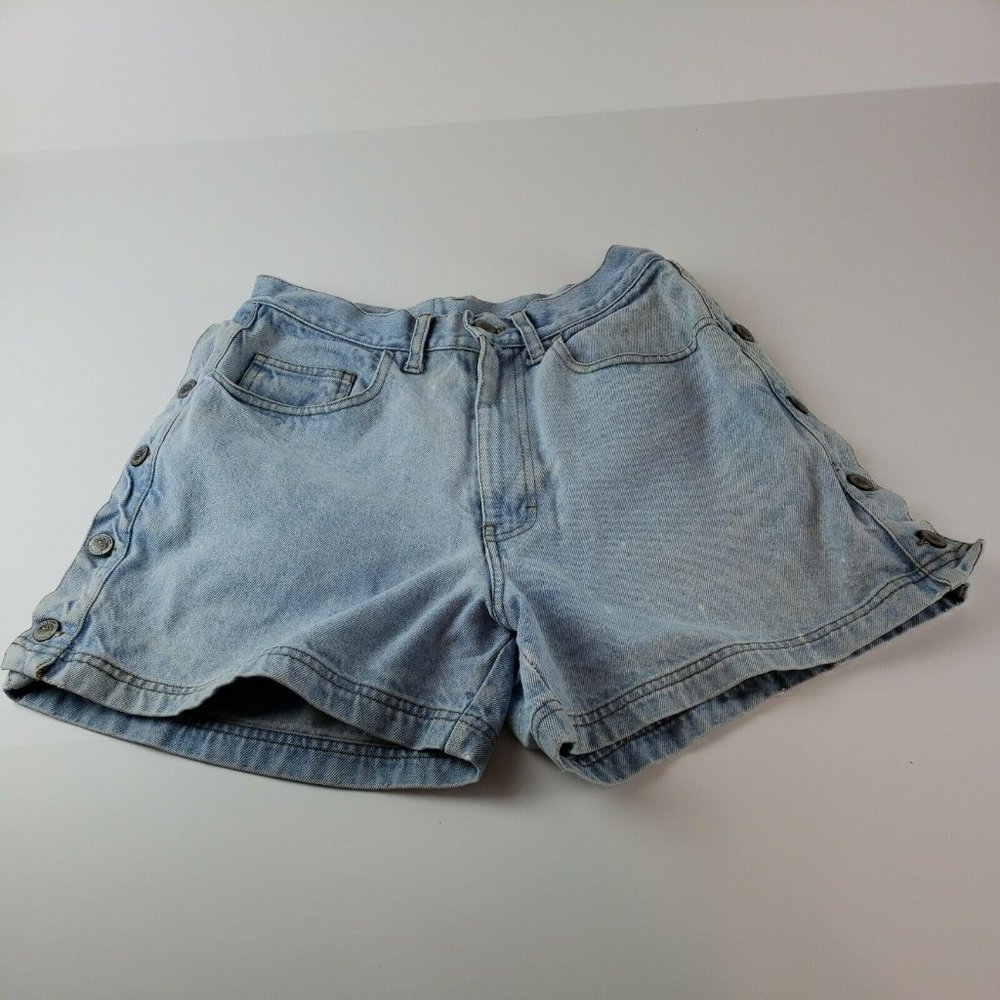 PS Gitano Vintage Side Button Girls Shorts Denim size 11/12 26" waist 4" inseam